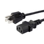 Cable A/C para computadora de tres ranuras con bolsa