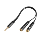 Cable Adaptador 3.5mm Macho a Doble 3.5mm Hembra